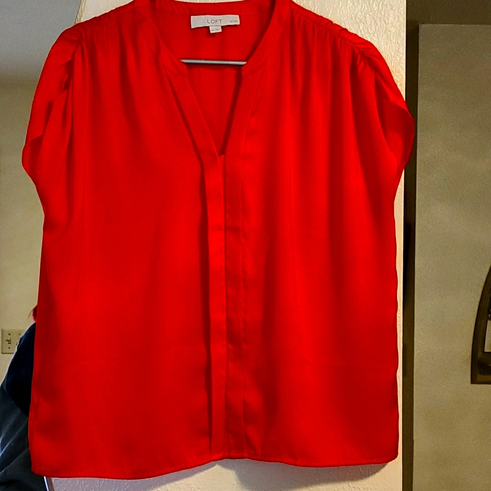 🖤LOFT🤍 autumn orange  short sleeves blouse